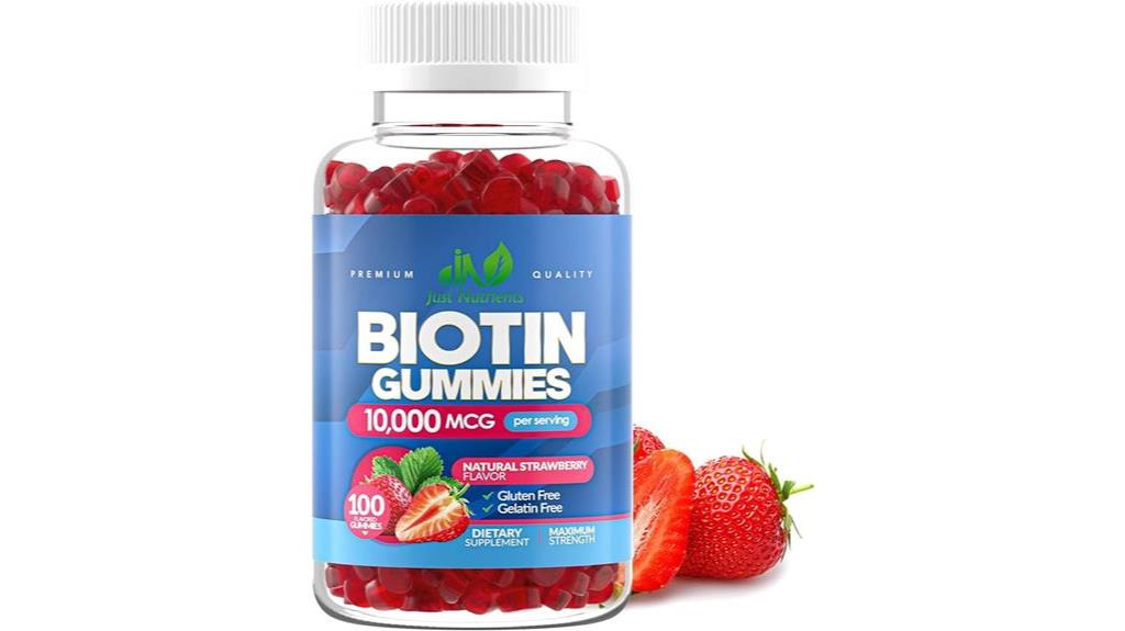 high dose biotin hair gummies