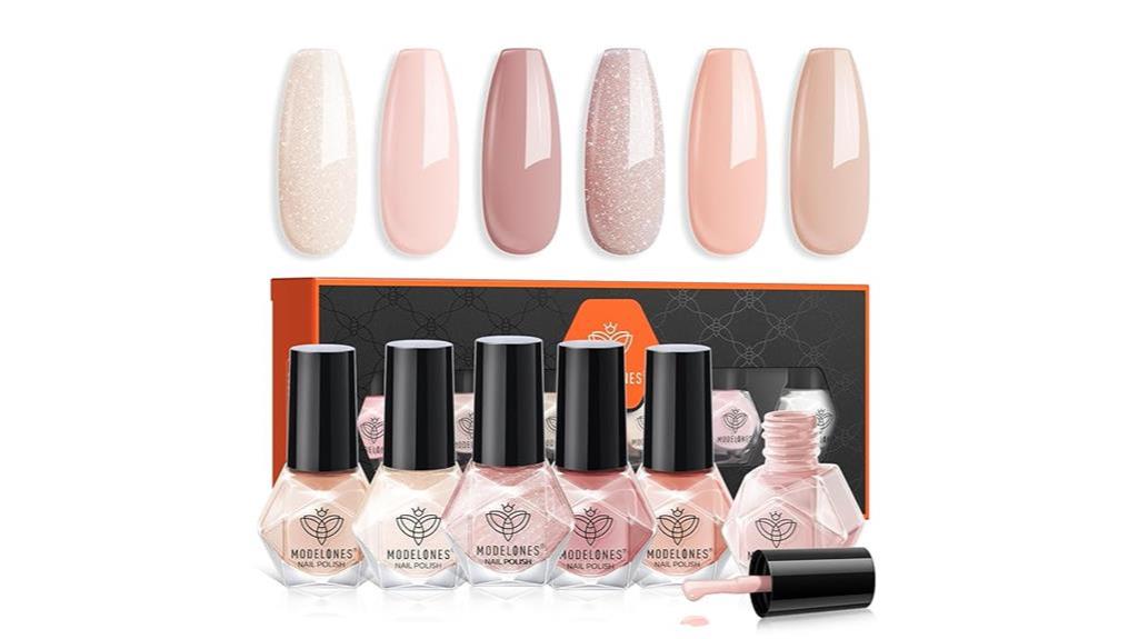 nude nail polish set