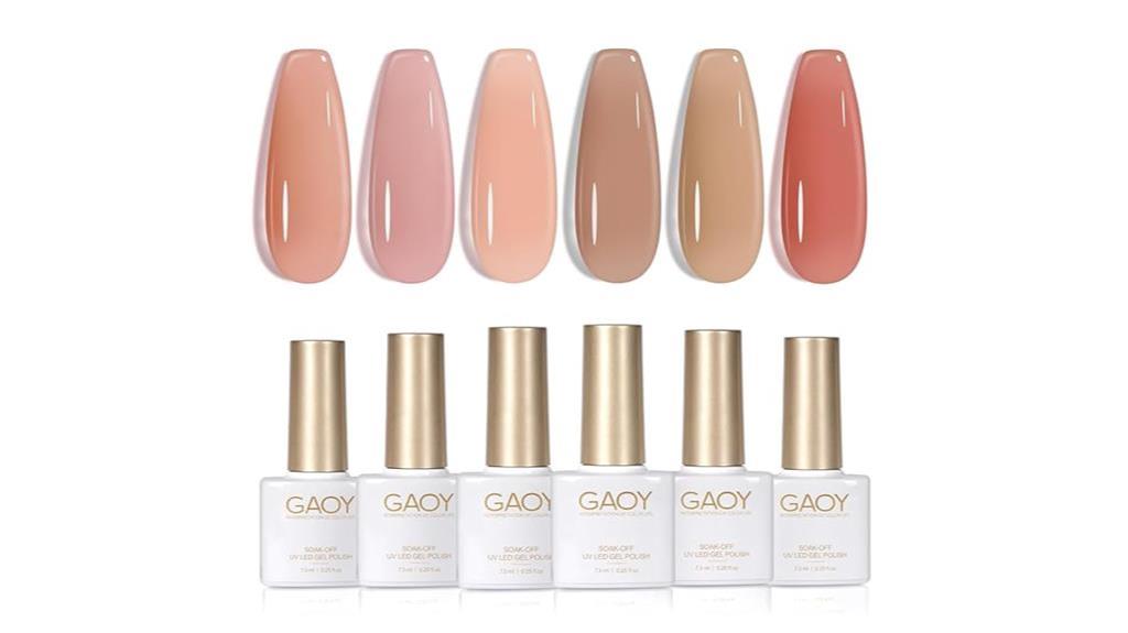 nude nail polish set