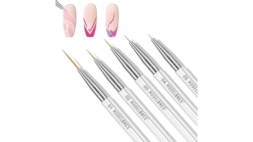 thin nail art brushes