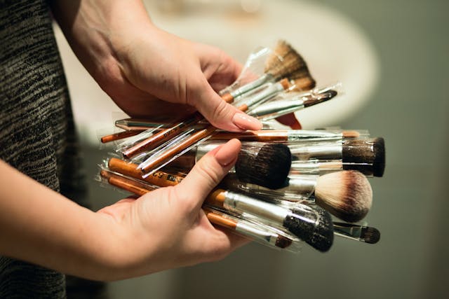 Wash your makeup brushes