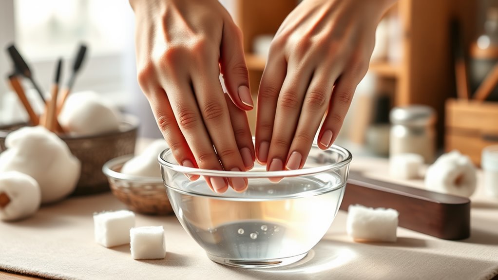 acetone nail soaking method