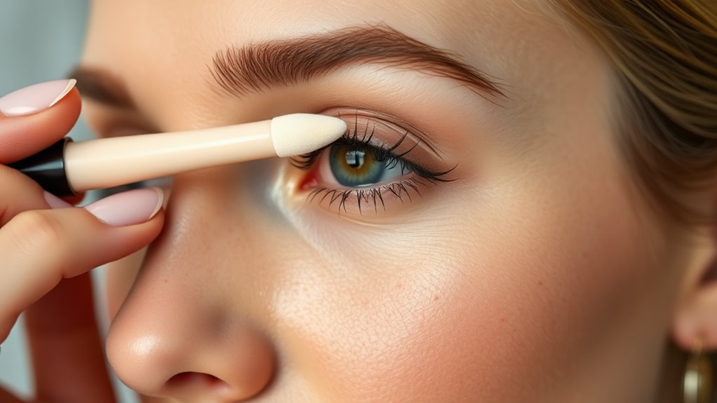 apply below eye area