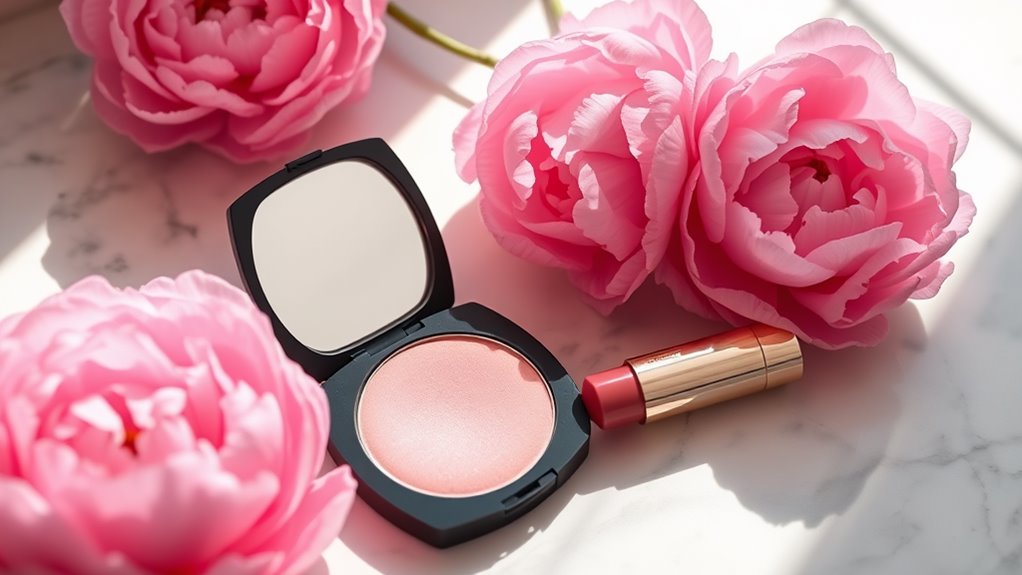 blending soft pink tones