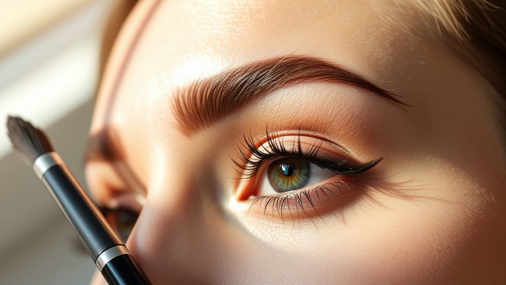 groomed and neat eyebrows