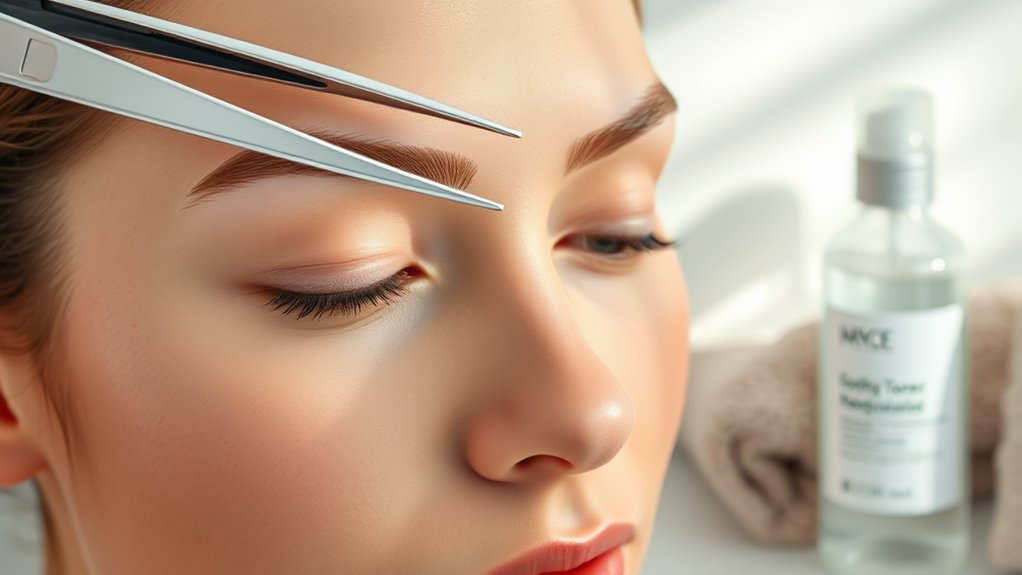 prepare skin before tweezing