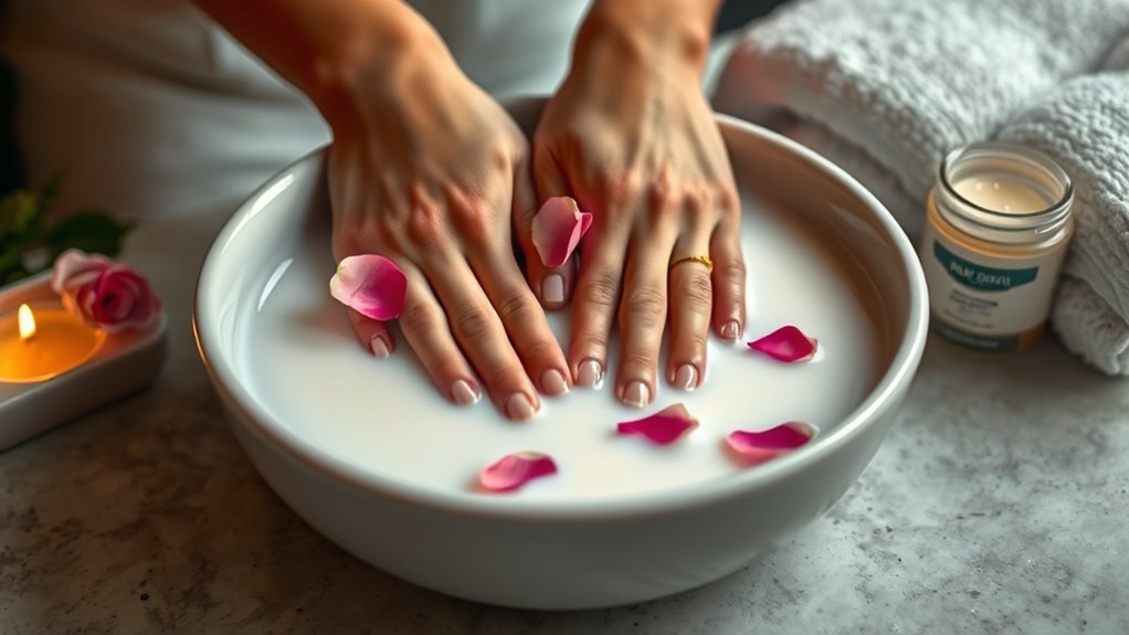 soak nails in milk